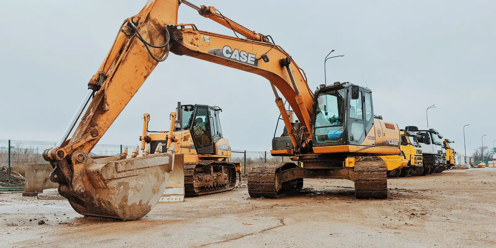 Excavation fleet equipment lineup in Columbus